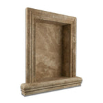 Walnut Travertine Hand-Made Custom Shampoo Niche / Shelf - LARGE - Honed Walnut Travertine Hand-Made Custom Shampoo Niche / Shelf - LARGE - Honed - American Tile Depot