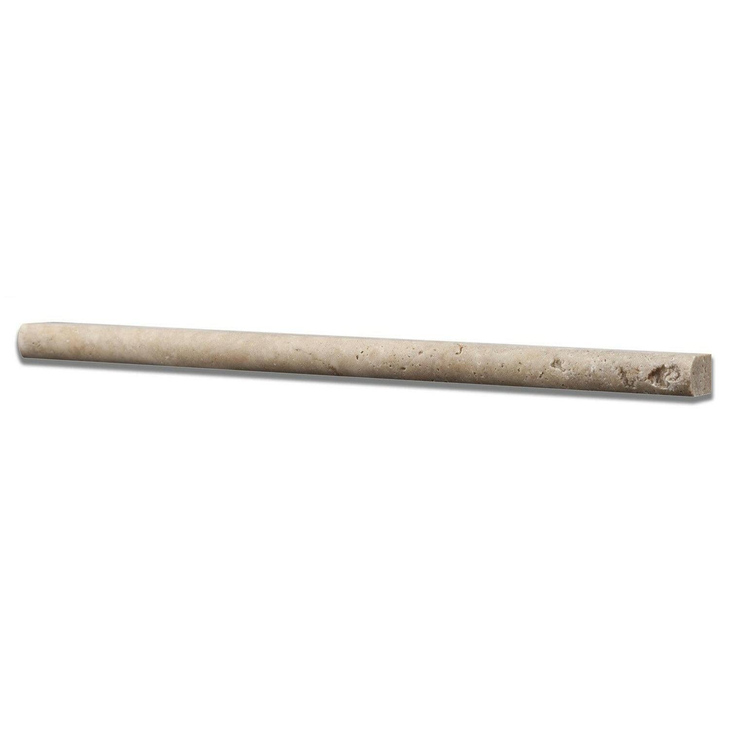 Walnut Travertine Honed 1/2x12 Pencil Liner - American Tile Depot