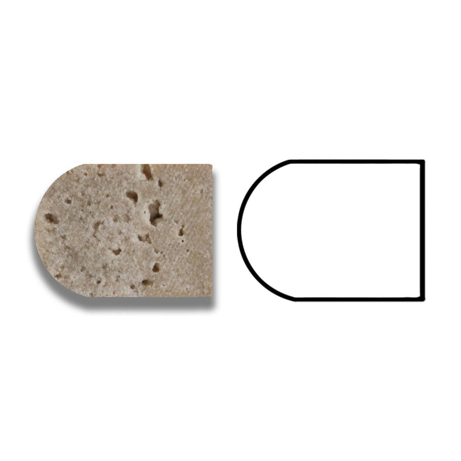 Walnut Travertine Honed 1/2x12 Pencil Liner - American Tile Depot