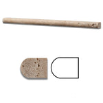 Walnut Travertine Honed 1/2x12 Pencil Liner - American Tile Depot