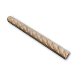 Walnut Travertine Polished 1x12 Rope Liner Walnut Travertine Polished 1x12 Rope Liner - American Tile Depot