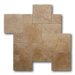 Walnut Travertine Tumbled French Pattern Tile Walnut Travertine Tumbled French Pattern Tile - American Tile Depot
