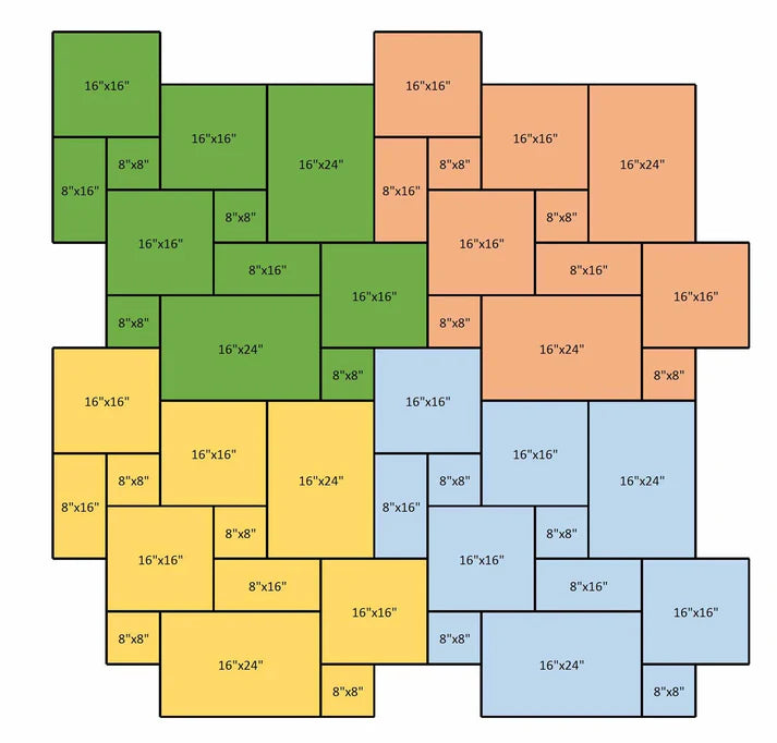 Walnut Travertine Tumbled French Pattern Tile Walnut Travertine Tumbled French Pattern Tile - American Tile Depot