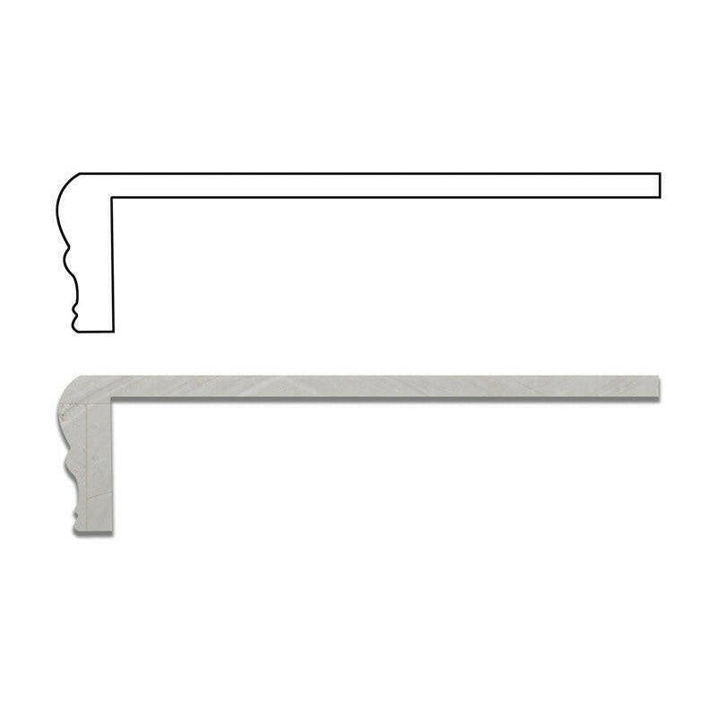 White Pearl / Botticino Marble Hand-Made Custom Shower Corner Shelf - Honed White Pearl / Botticino Marble Hand-Made Custom Shower Corner Shelf - Honed - American Tile Depot