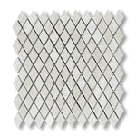 White Pearl / Botticino Marble Polished Diamond Mosaic Tile - American Tile Depot