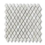 White Pearl / Botticino Marble Polished Diamond Mosaic Tile - American Tile Depot