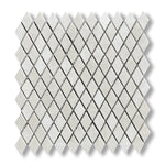 White Pearl / Botticino Marble Polished Diamond Mosaic Tile - American Tile Depot