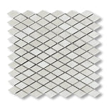 White Pearl / Botticino Marble Polished Diamond Mosaic Tile - American Tile Depot