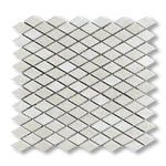 White Pearl / Botticino Marble Polished Diamond Mosaic Tile - American Tile Depot