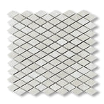 White Pearl / Botticino Marble Polished Diamond Mosaic Tile - American Tile Depot