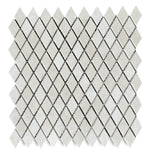 White Pearl / Botticino Marble Polished Diamond Mosaic Tile White Pearl / Botticino Marble Polished Diamond Mosaic Tile - American Tile Depot