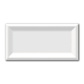 3x6 White Ice Reverse Beveled Matte