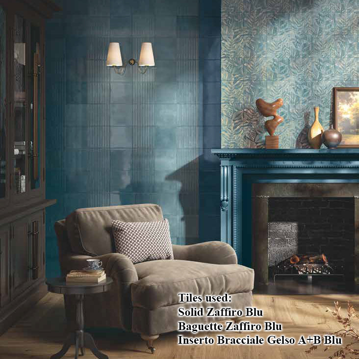 8x8 Inserto Bracciale Gelso Glossy Ceramic Wall Tile 8x8 Inserto Bracciale Gelso Glossy Ceramic Wall Tile - American Tile Depot