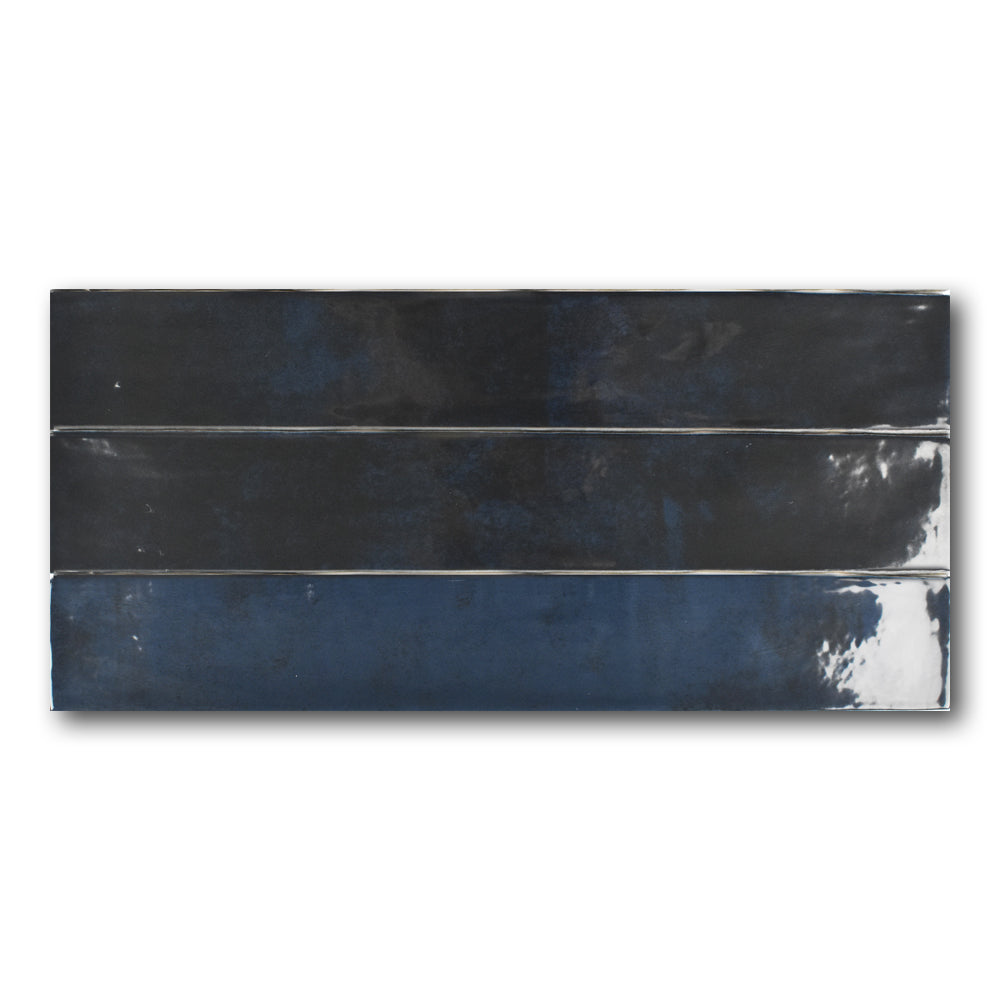 2x16 Marrakech Deep Blue Glossy Ceramic Wall Tile - American Tile Depot