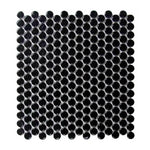 Array Black Porcelain Matte Penny Round Mosaic Tile-American Tile Depot