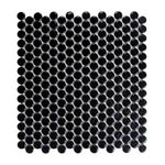 Array Black Porcelain Matte Penny Round Mosaic Tile-American Tile Depot