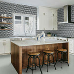 Array Black & White Porcelain Matte Penny Round Mosaic Tile-American Tile Depot