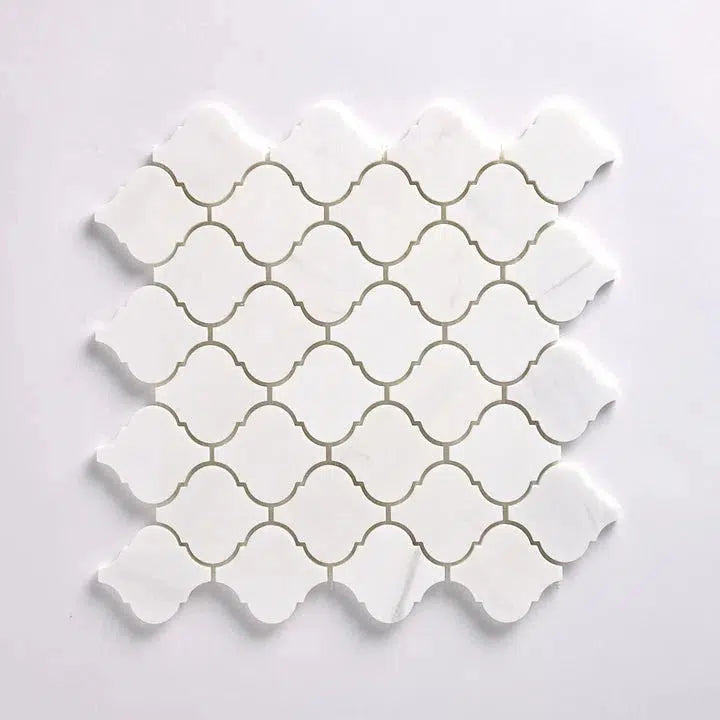 Bianco Dolomite Honed 3" Lantern Mosaic Tile-American Tile Depot