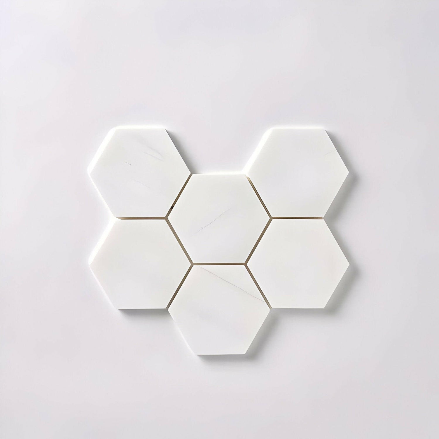 Bianco Dolomite Honed 4" Hexagon Mosaic Tile-American Tile Depot