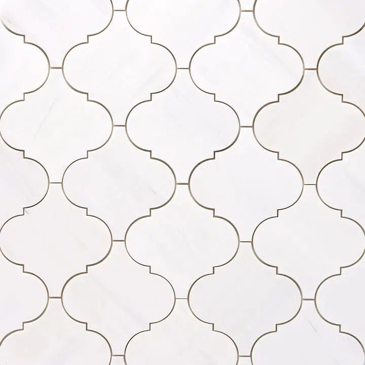Bianco Dolomite Honed 6" Lantern Mosaic Tile-American Tile Depot