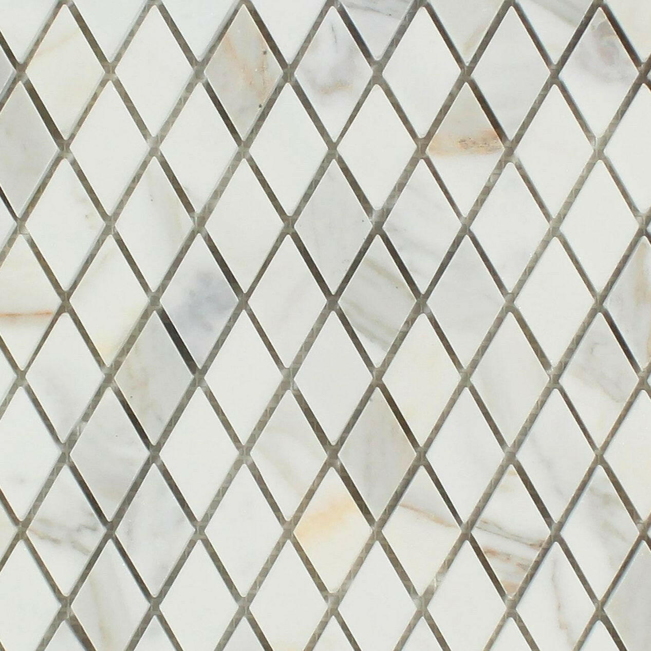Calacatta Gold Marble Polished 1" Diamond Mosaic Tile-American Tile Depot