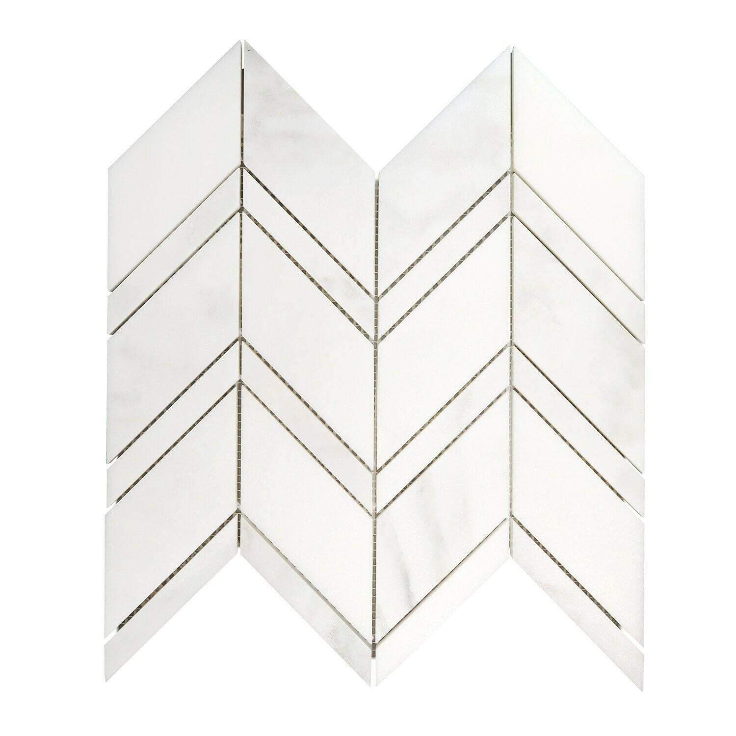 Calacatta Oliva Marble Honed Chevron Mosaic Tile-American Tile Depot