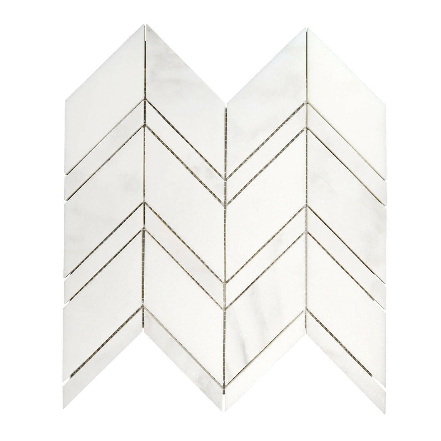 Calacatta Oliva Marble Polished Chevron Mosaic Tile-American Tile Depot