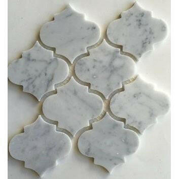 Carrara White Marble Honed 4" Morocco Mosaic Tile-American Tile Depot