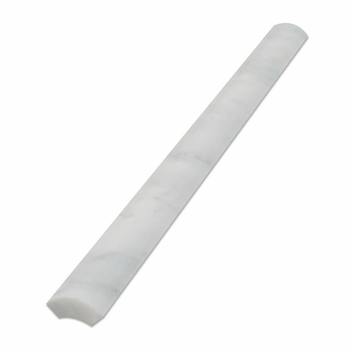 Carrara White Marble Honed Quarter - Round Trim Molding - American Tile Depot