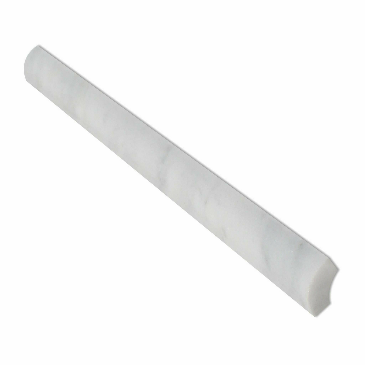 Carrara White Marble Honed Quarter - Round Trim Molding - American Tile Depot