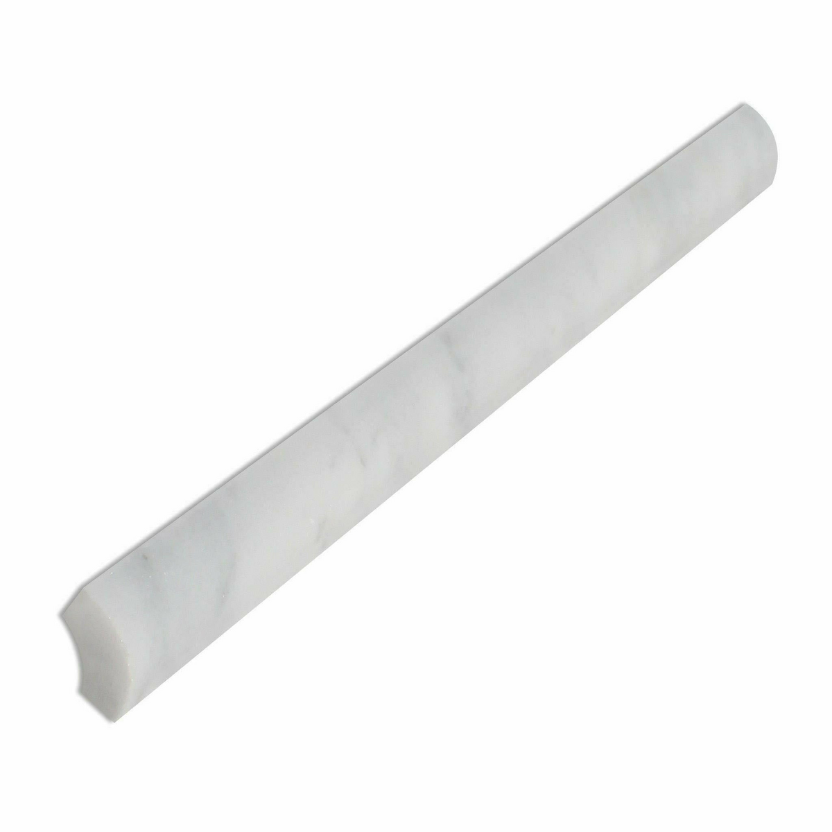 Carrara White Marble Honed Quarter - Round Trim Molding - American Tile Depot