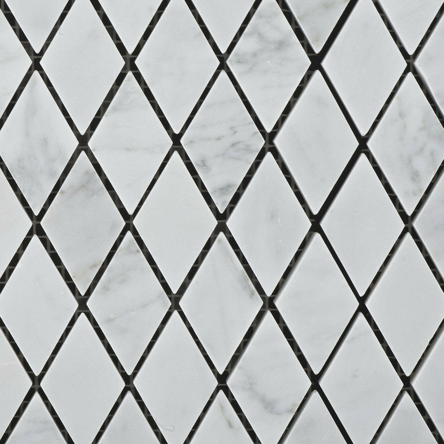 Carrara White Marble Polished 1" Diamond Mosaic Tile-American Tile Depot