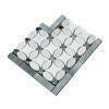 Carrara White Marble Polished Florida Flower Border Corner w/Blue-Gray Dots-American Tile Depot