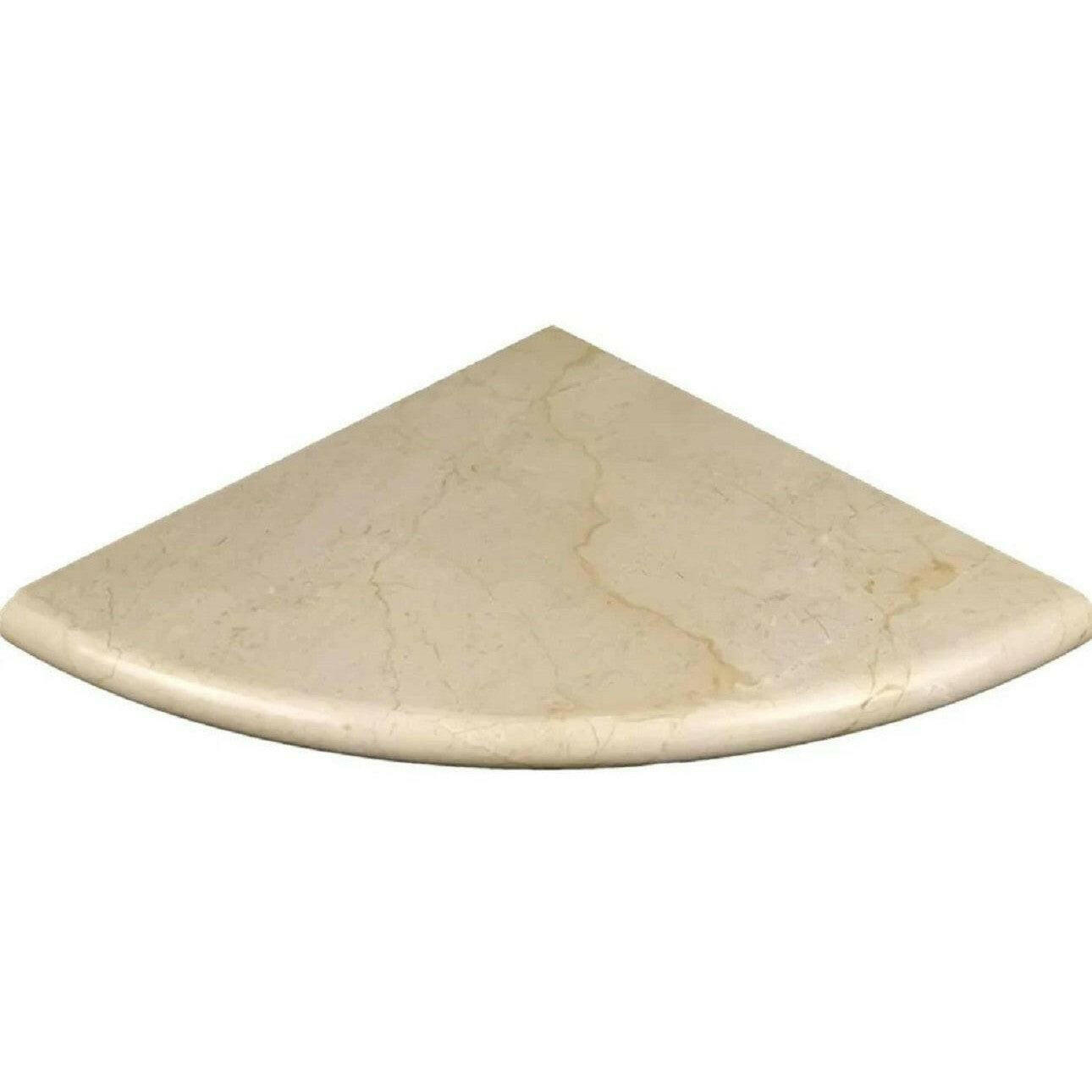 Crema Marfil Marble Shower Corner Shelf - Polished - American Tile Depot