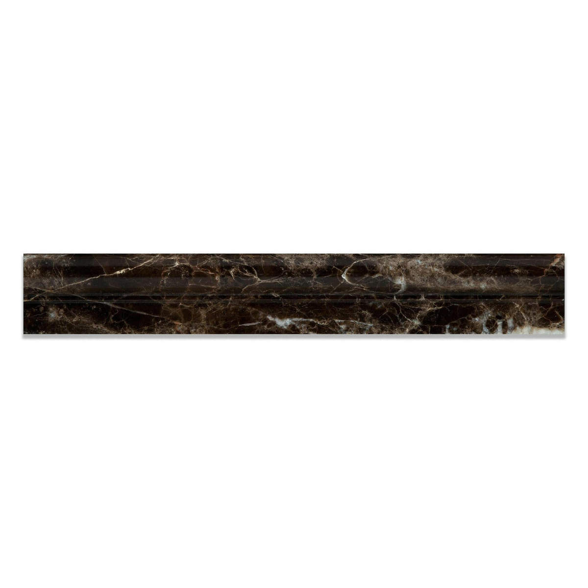 Emperador Dark Marble Polished OG-1 Chair Rail Molding Trim - American Tile Depot