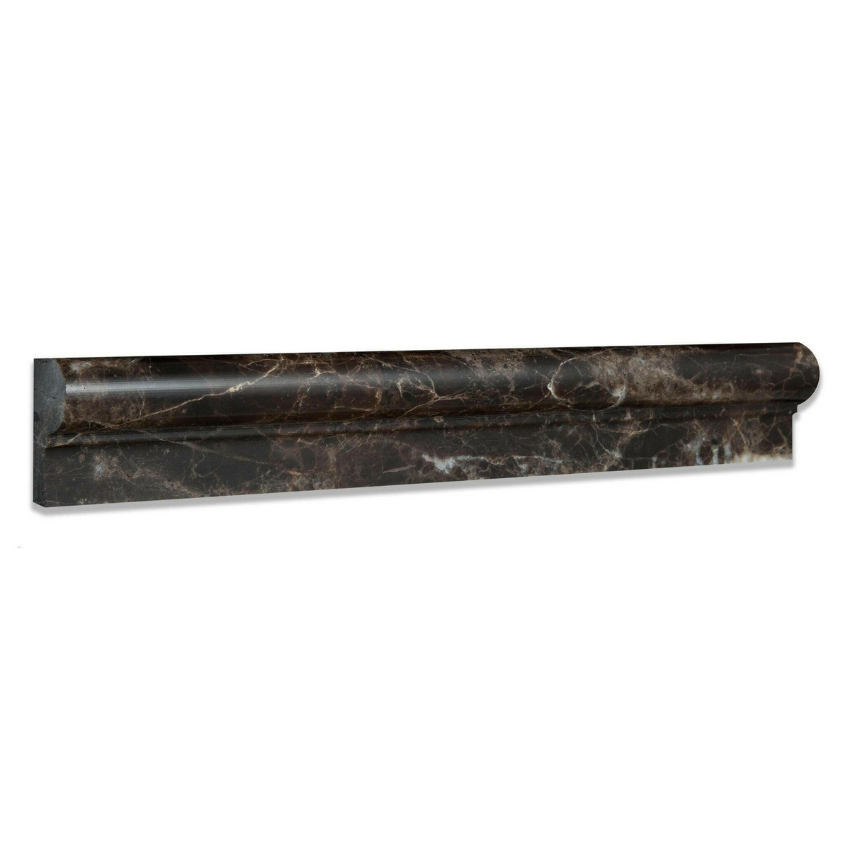 Emperador Dark Marble Polished OG-1 Chair Rail Molding Trim - American Tile Depot