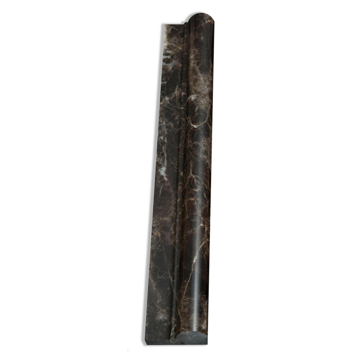 Emperador Dark Marble Polished OG-1 Chair Rail Molding Trim - American Tile Depot