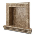 Emperador Light Marble Hand-Made Custom Shampoo Niche / Shelf - SMALL - Polished-American Tile Depot