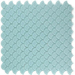 Fish Scale Mint Glossy Glass Mosaic Tile-American Tile Depot