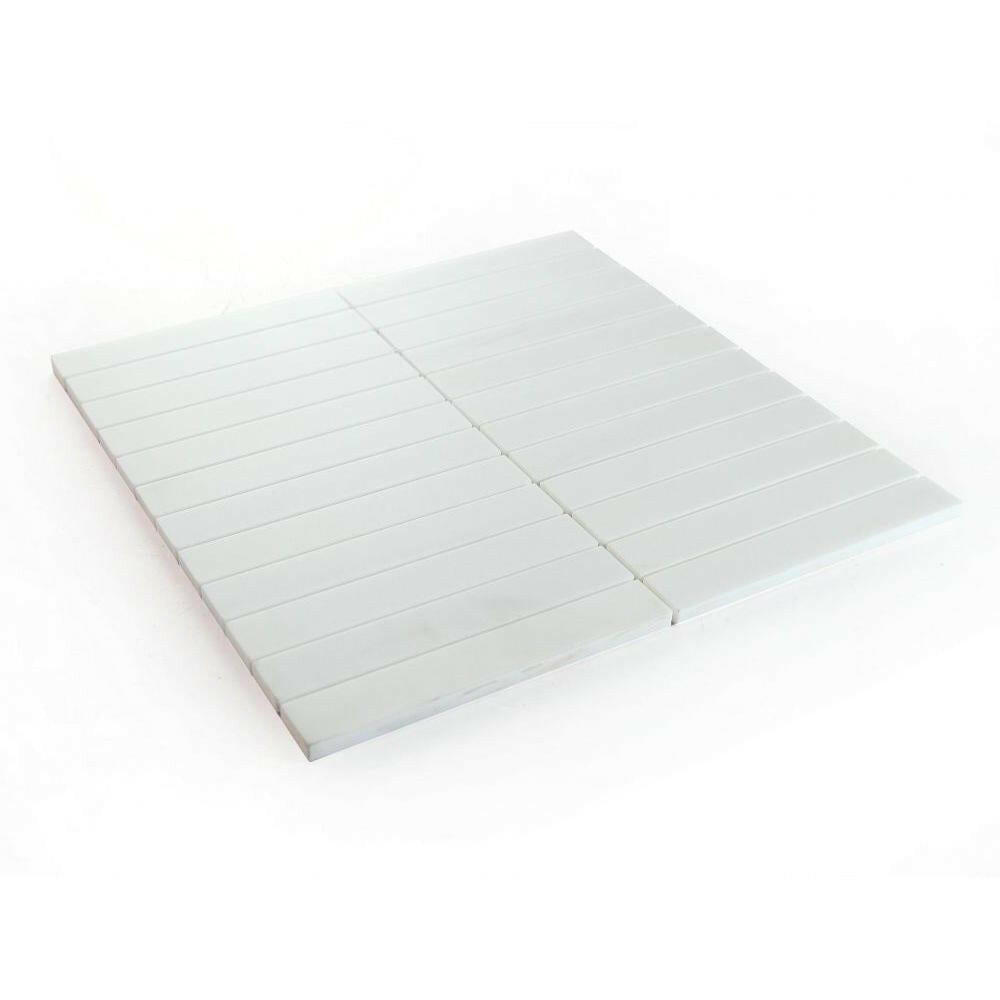 Groove Dolomite Honed Linear Marble Mosaic Tile-American Tile Depot