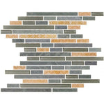 Horizon TK Light Grey Slate Linear Mosaic Tile Horizon TK Light Grey Slate Linear Mosaic Tile - American Tile Depot