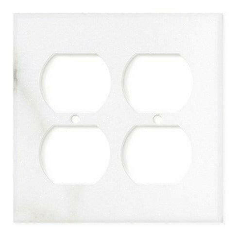 Italian Calacatta Gold Marble Double Duplex Switch Wall Plate / Switch ...