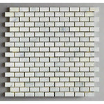 Oriental White / Asian Statuary Marble Polished Baby Brick Mosaic Tile-American Tile Depot