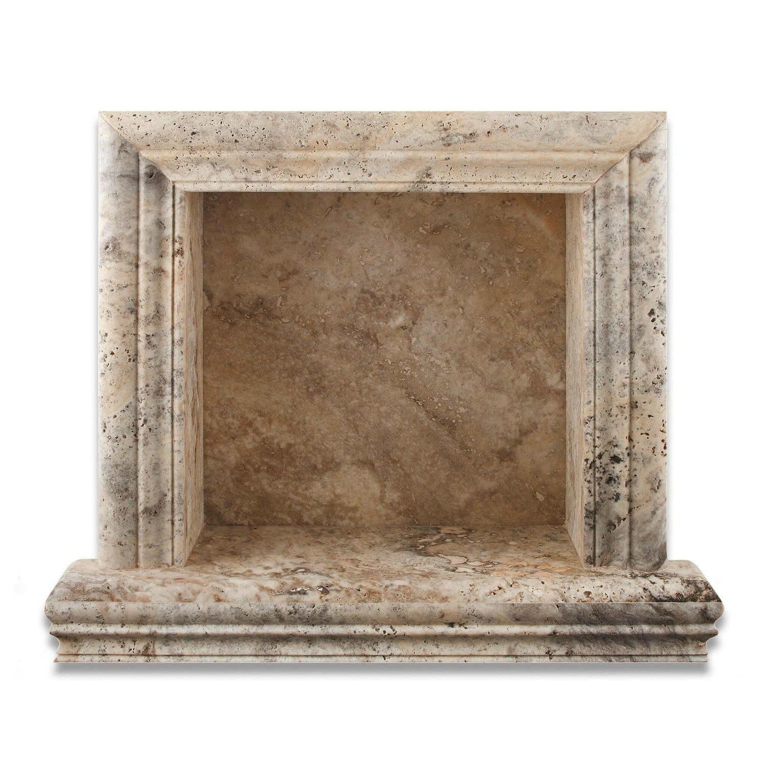 Philadelphia Travertine Hand-Made Custom Shampoo Niche / Shelf - SMALL - Honed-American Tile Depot