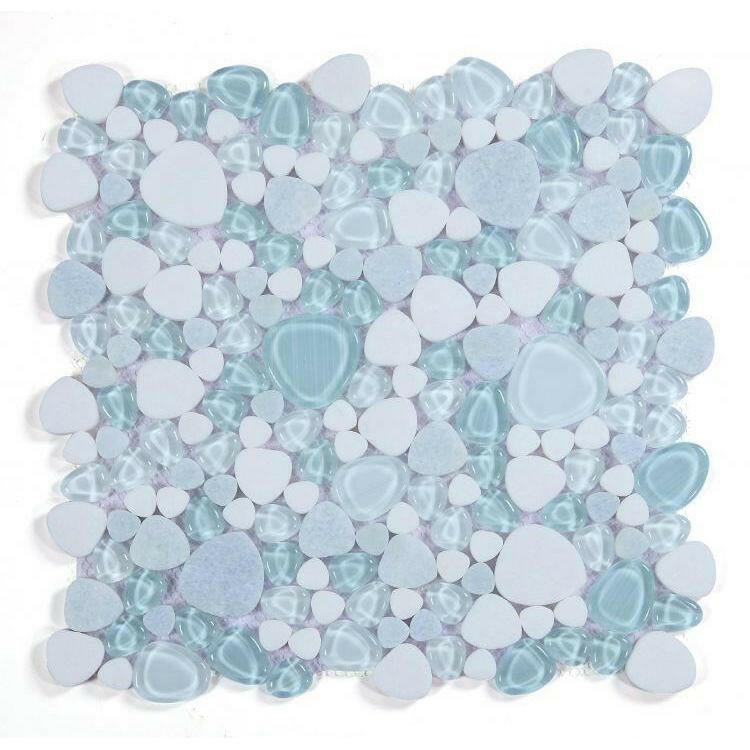 Preach Crystal Ocean Pebble Mosaic Tile-American Tile Depot