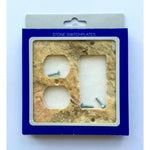Scabos Travertine Rocker Duplex Switch Wall Plate / Switch Plate / Cover - Honed-American Tile Depot