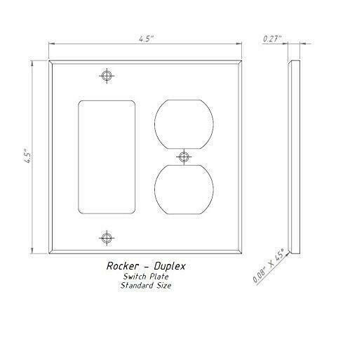 Scabos Travertine Rocker Duplex Switch Wall Plate / Switch Plate / Cover - Honed-American Tile Depot