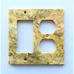 Scabos Travertine Rocker Duplex Switch Wall Plate / Switch Plate / Cover - Honed-American Tile Depot