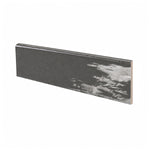 3x12 Faience Taupe Glossy Ceramic Bullnose Tile - American Tile Depot