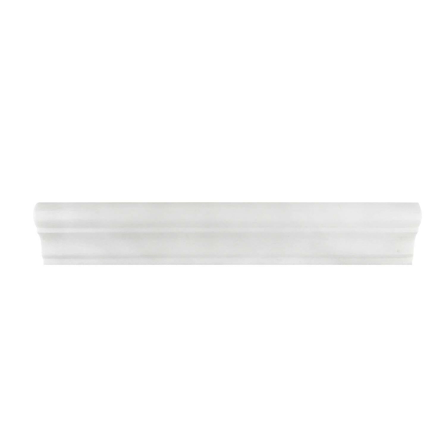 Thassos White Marble Honed F-5 Chair Rail / Crown Molding Trim-American Tile Depot